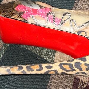 Leopard Print louboutin Red Sole Women's Heels limited edition “trash”